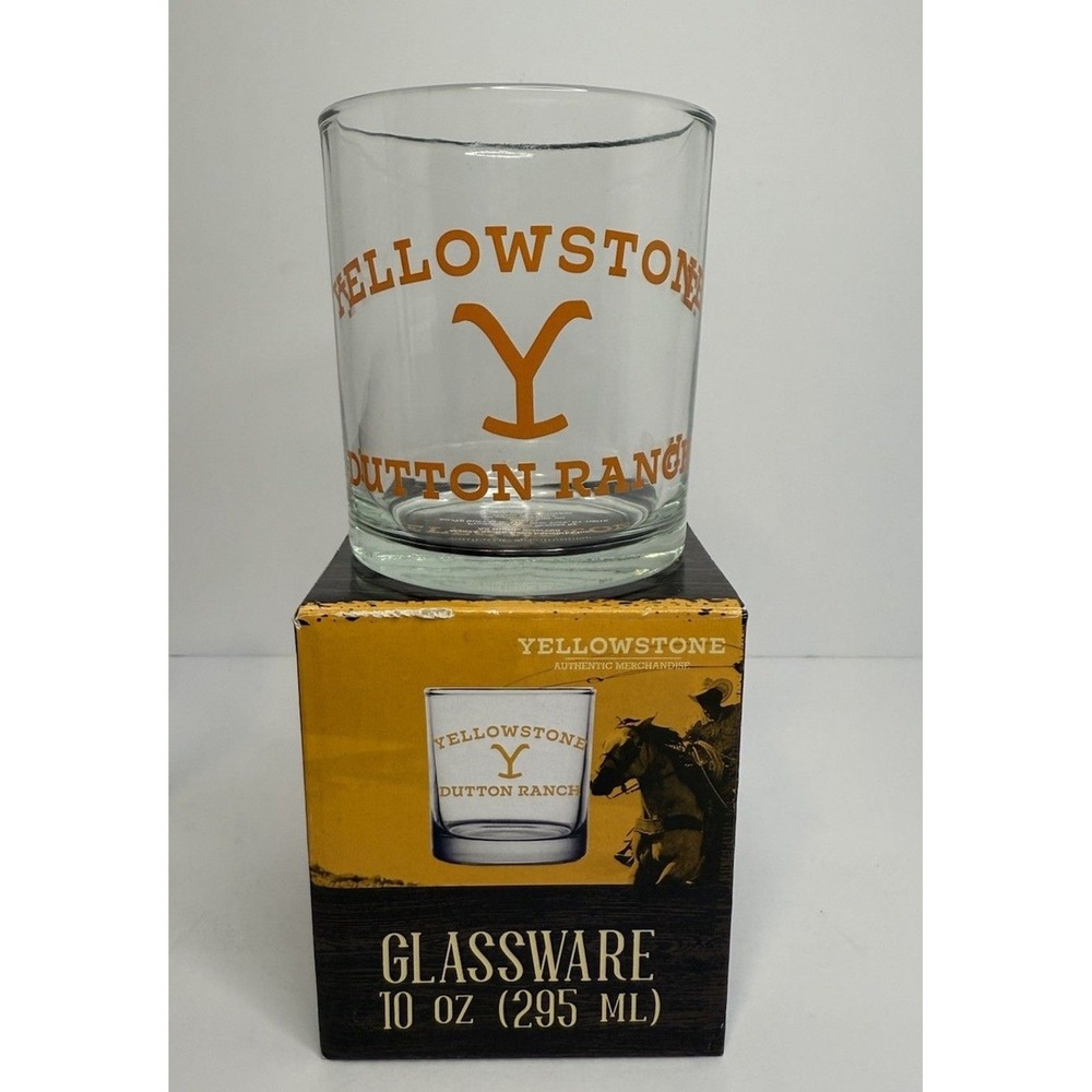 NEW 4‎ Yellowstone Dutton Ranch 10oz Clear Rocks Glass Whiskey Tumblers - Picture 4 of 5